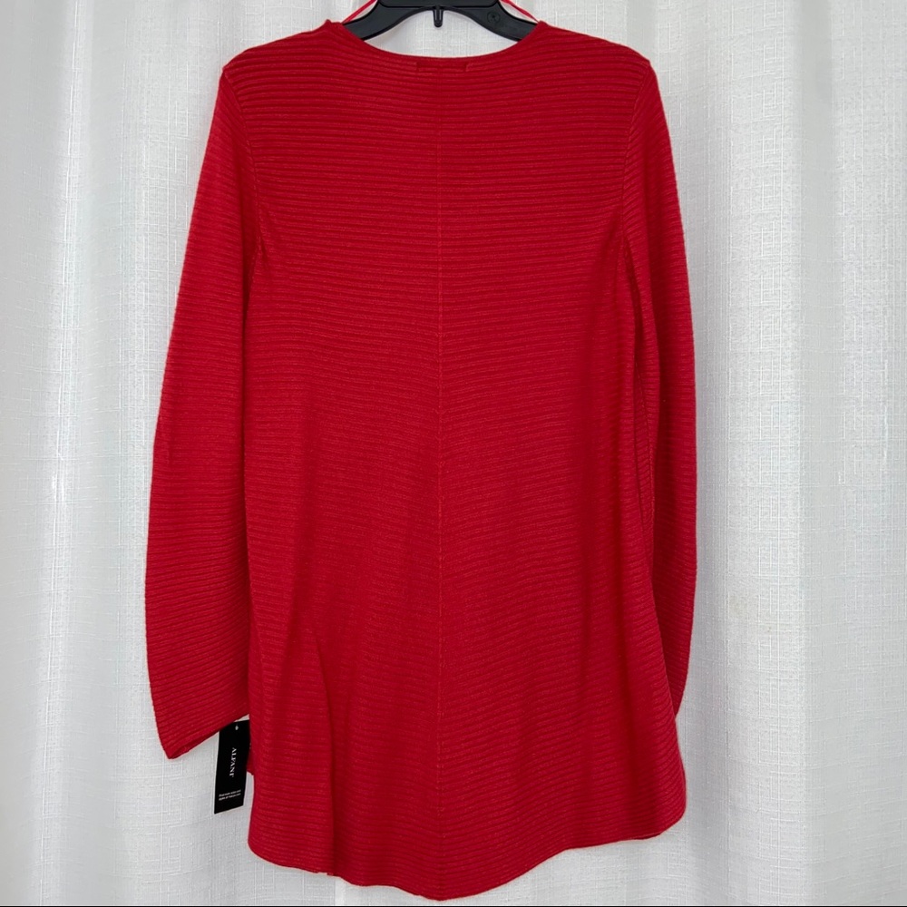 ALFANI Ribbed Snap-Detail Sweater - Picture 3 of 4